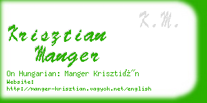 krisztian manger business card